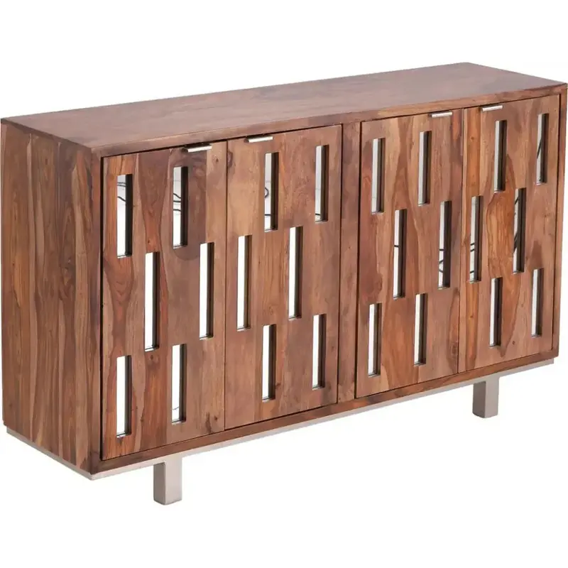 Solandor Four-Door Wooden Sideboard – Rustic Elegance 1