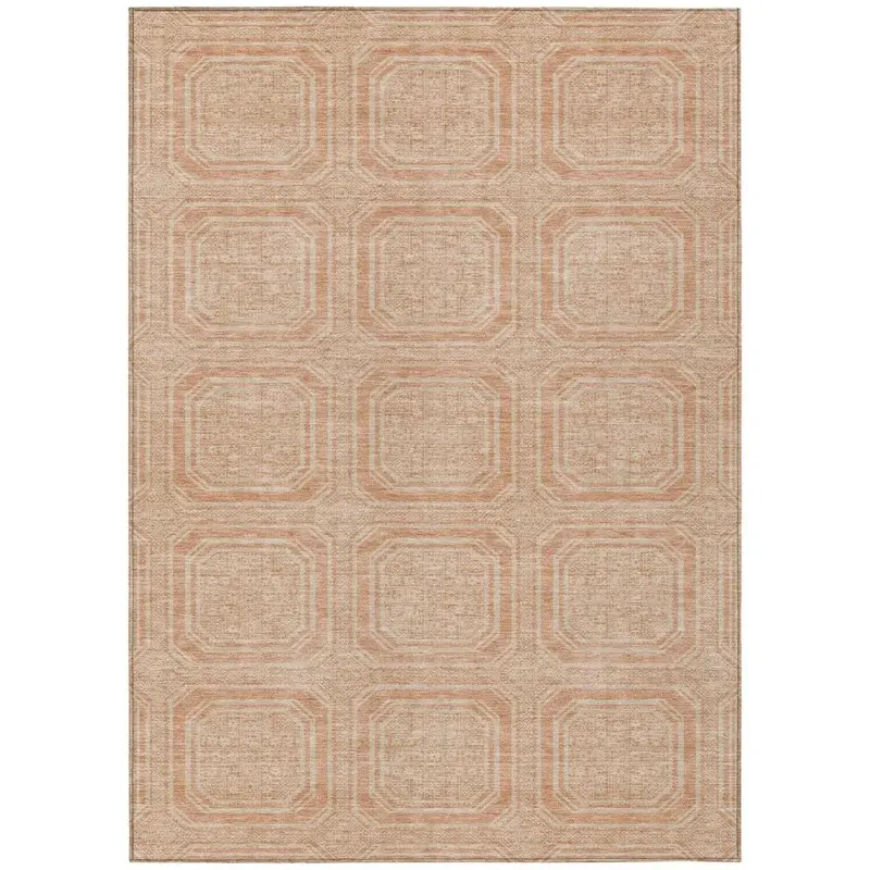 Solandra Orange Bold Indoor-Outdoor Rug – Vibrant, Non-Fading Washable Mat 2
