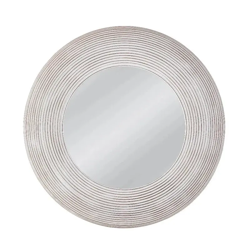 Spin Whitewashed Wood Wall Mirror 1