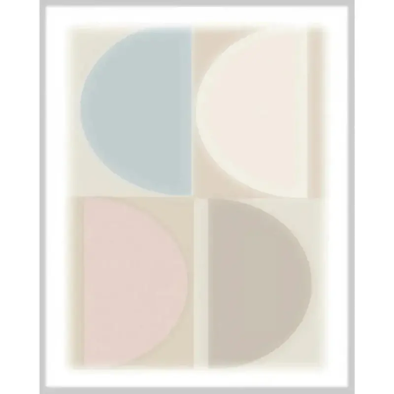 Split Circle V Contemporary Abstract Floating Canvas 1