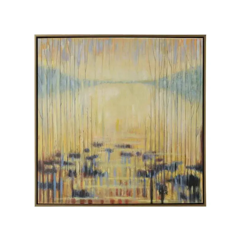 Spring Lake Landscape Oil Painting In Wood Frame 1