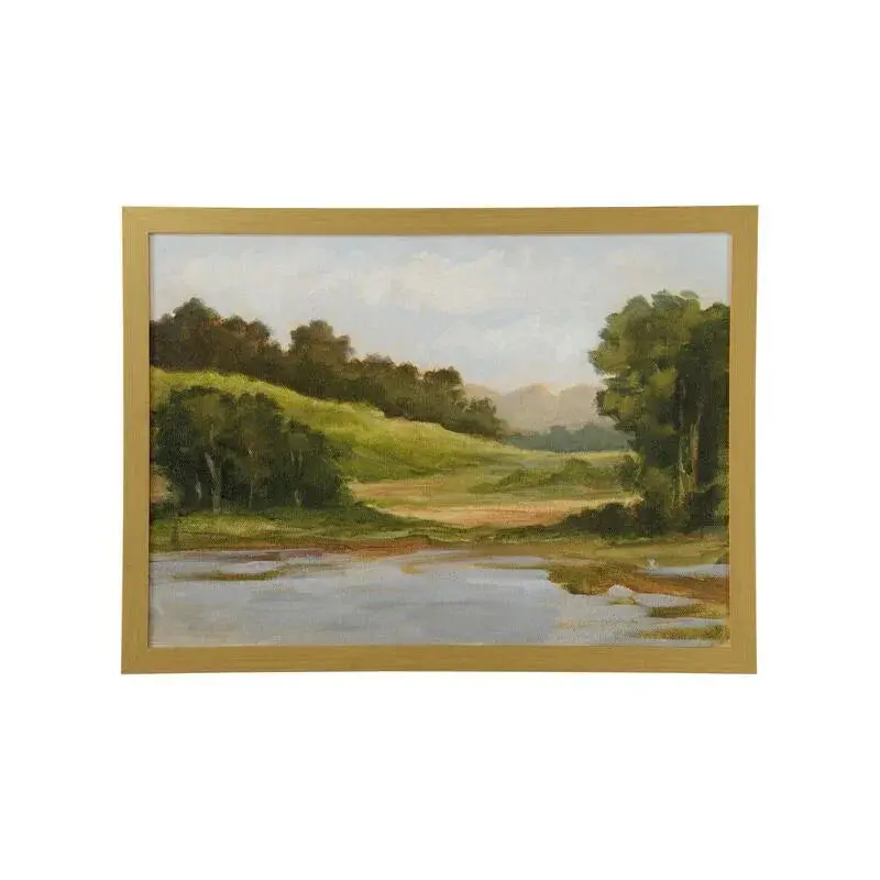 Springtime Light Landscape Artwork In Gold Frame 1