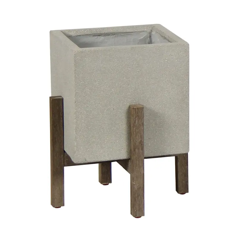 Square Ficonstone Outdoor Standing Planter 1