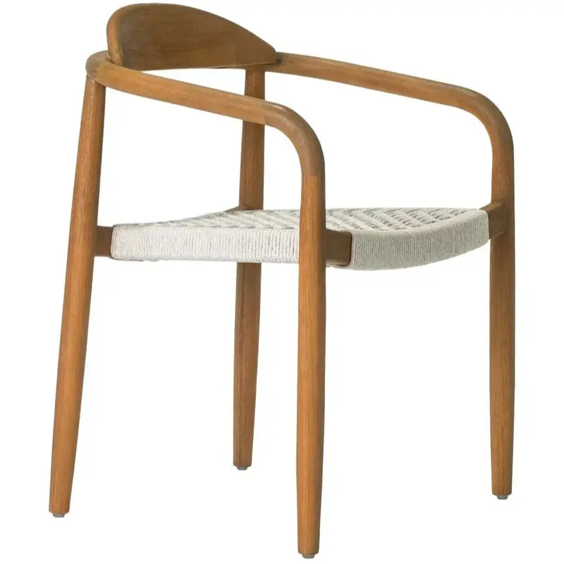 Stackable Teak Dining Chairs For Outdoor Use (2-Piece Set) – Venetian 1