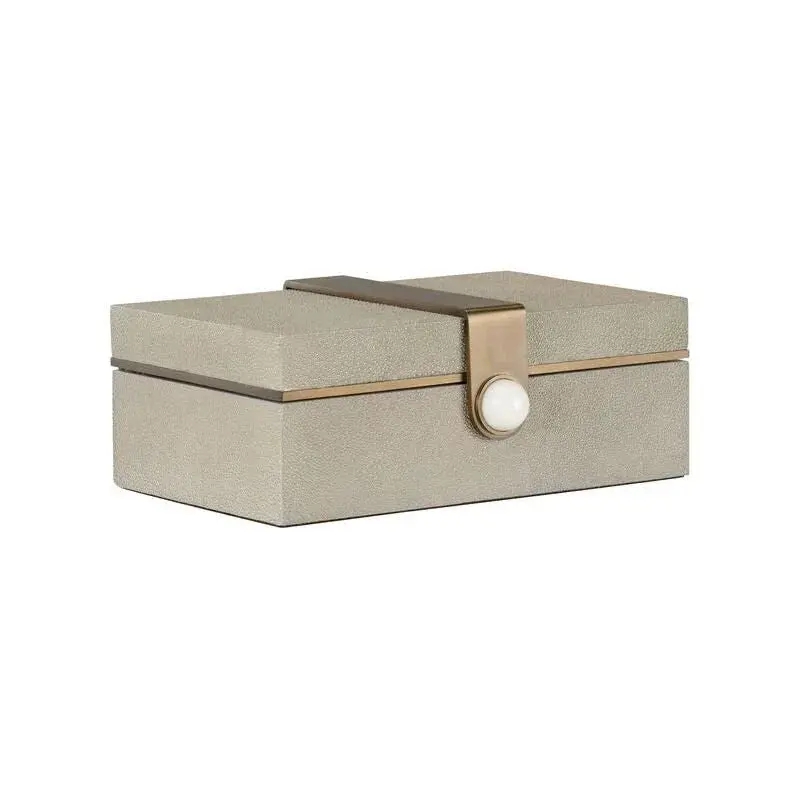 Steven Shagreen-Textured Grey Storage Box 1