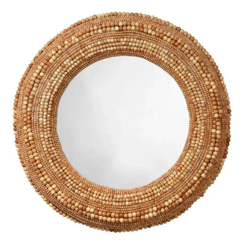 Strand Beaded Circular Wall Mirror 1