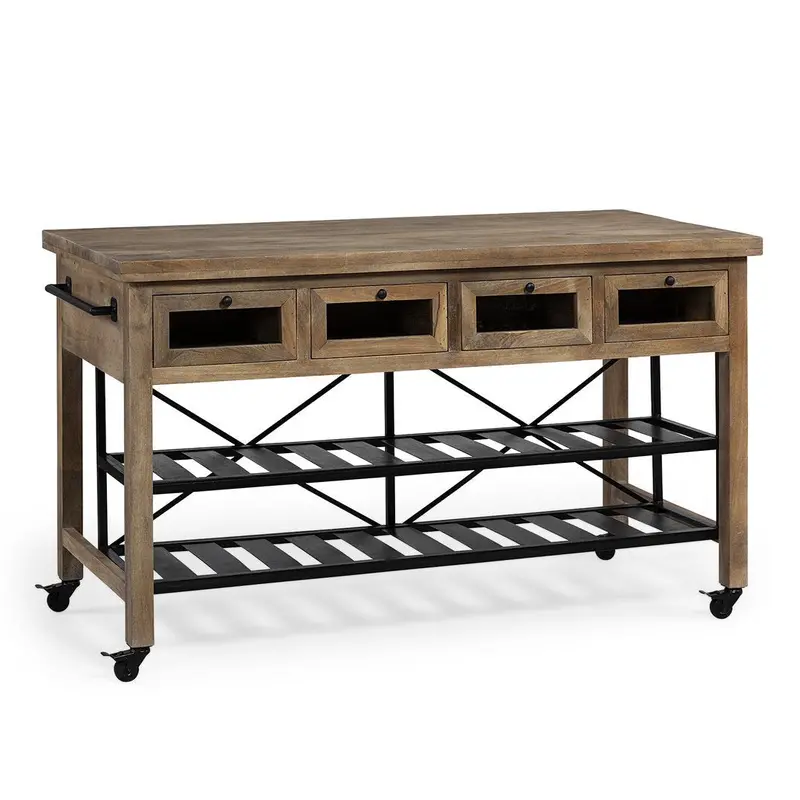 Stuart Two-Tier Wooden Counter Height Table 1