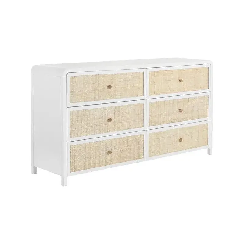 Stylish Rattan-Inspired Wooden Dresser – Tierra Collection 1
