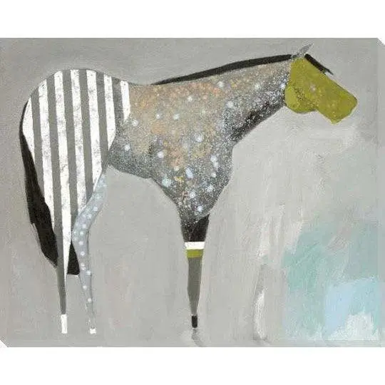 Stylized Zebra And Horse Abstract Canvas Artwork 1