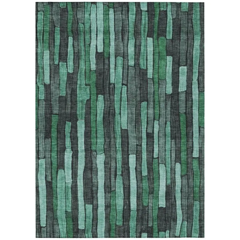 Sundal Green Washable Area Rug – Durable Indoor-Outdoor Floor Mat 2