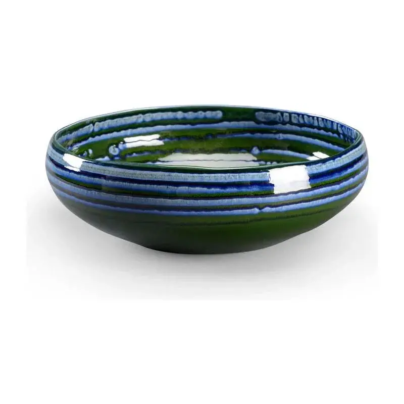 Swirl-Glazed Artisan Ceramic Bowl 1