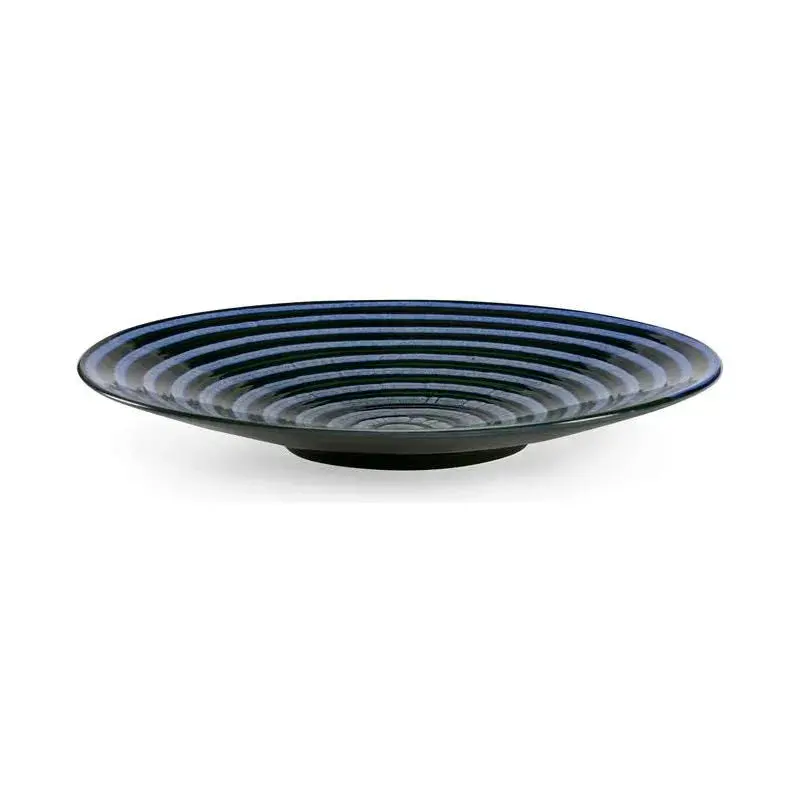 Swirl-Glazed Artisan Ceramic Dinner Plate 1