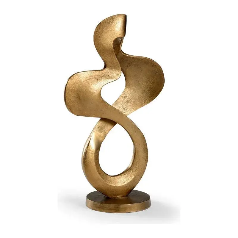 Swirl Sculpture With Modern Gold Accent Detailing 1