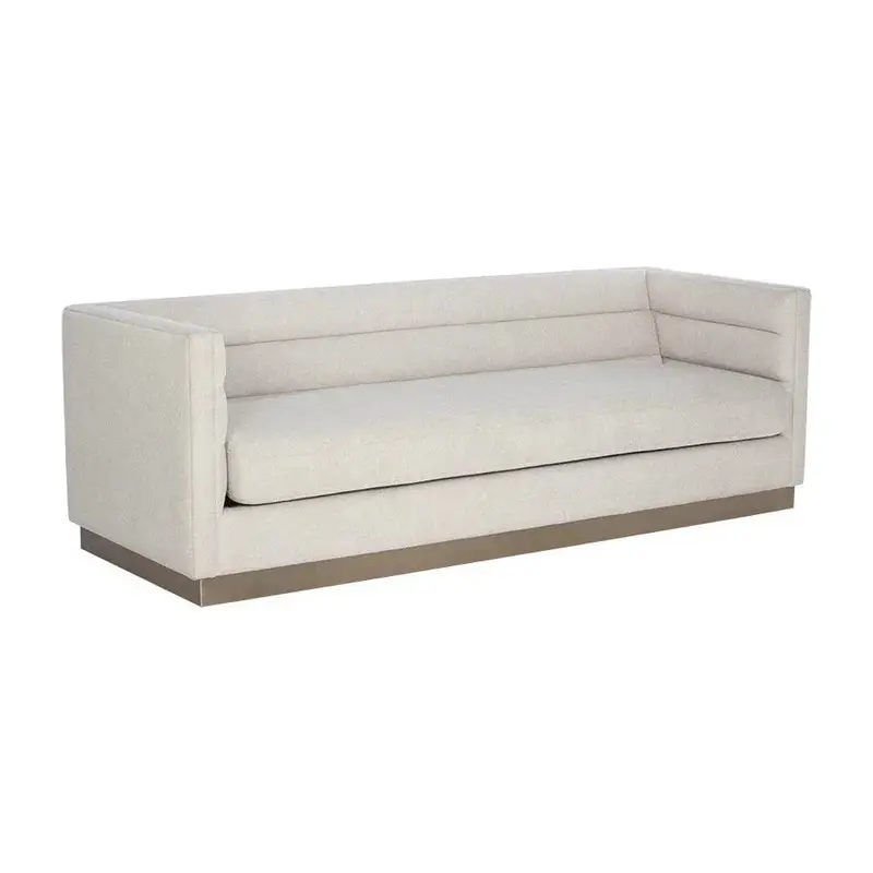 Talbot Modern Sofa In Belfast Oatmeal Performance Fabric 1