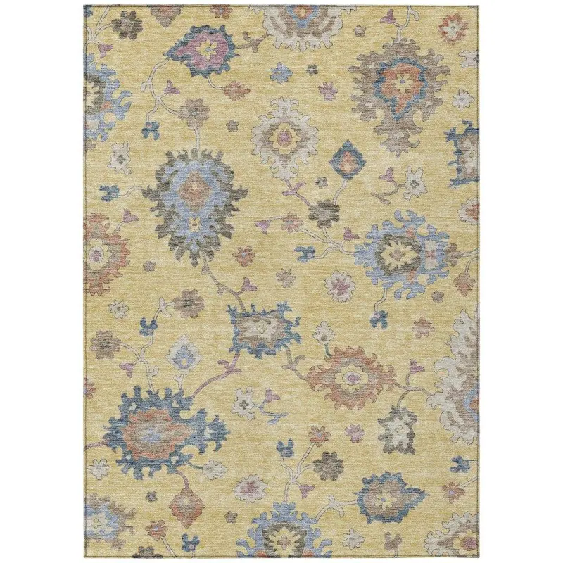 Talitha Champagne Gold Outdoor Rug – Elegant Washable Indoor-Outdoor Mat 2