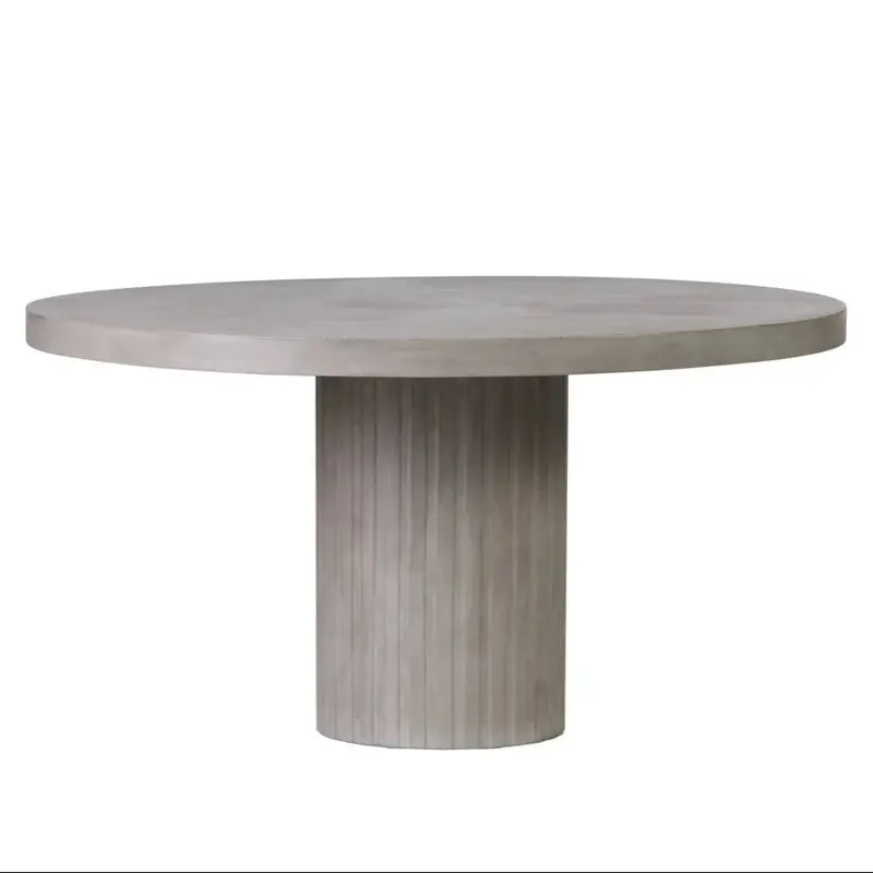Tama Round Concrete Outdoor Dining Table 1