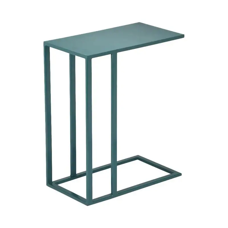 Tanu C-Shaped Side Table With Iron Frame 4