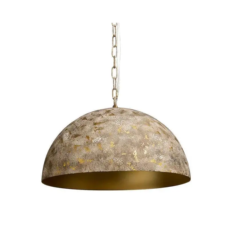 Tara Modern Dome Pendant Light In Antique Gold Finish 1