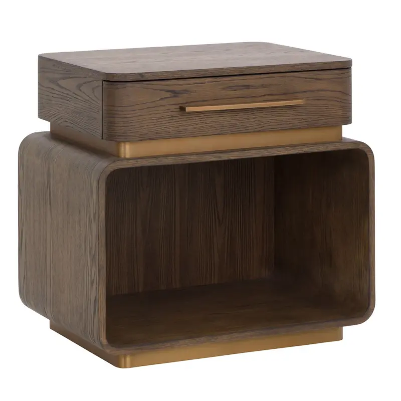 Taro Single-Drawer Wooden Nightstand With Clean Scandinavian Lines 1