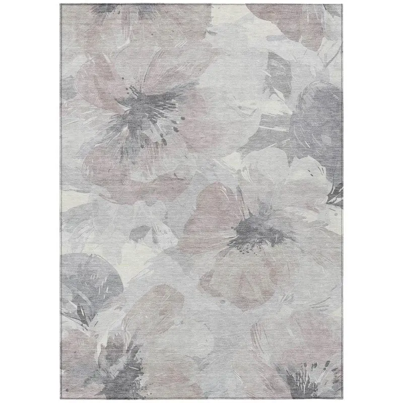 Tasmina Warm Brown Washable Indoor/Outdoor Area Rug 2