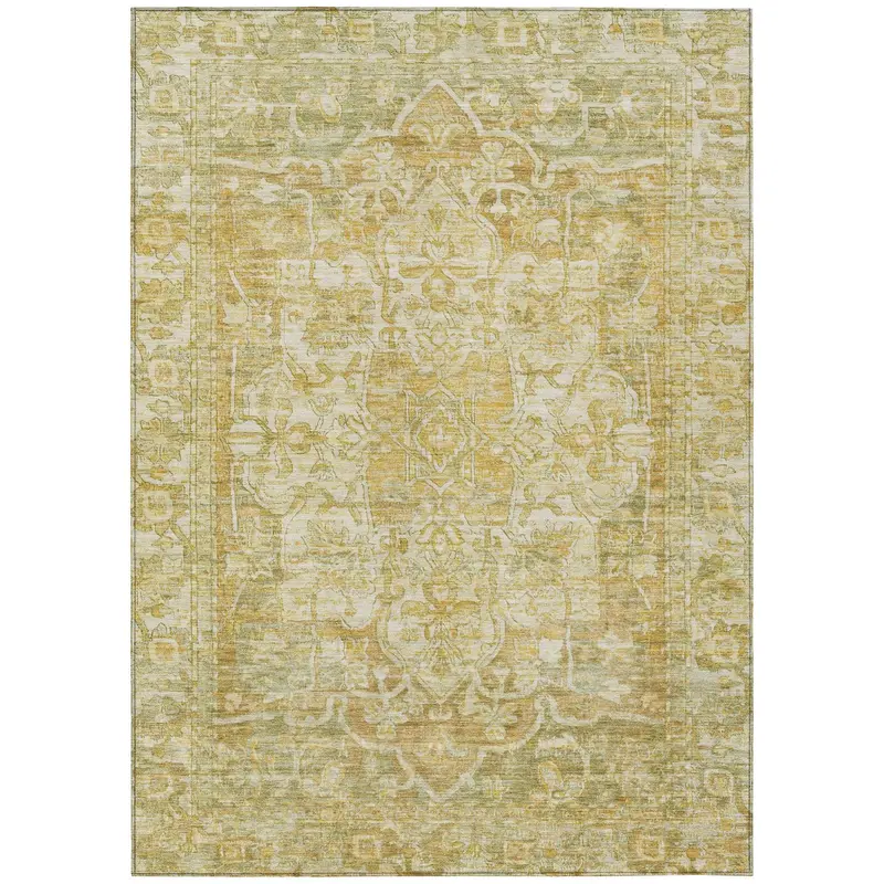 Taupe Brown Washable Indoor/Outdoor Area Rug By Haelas 1