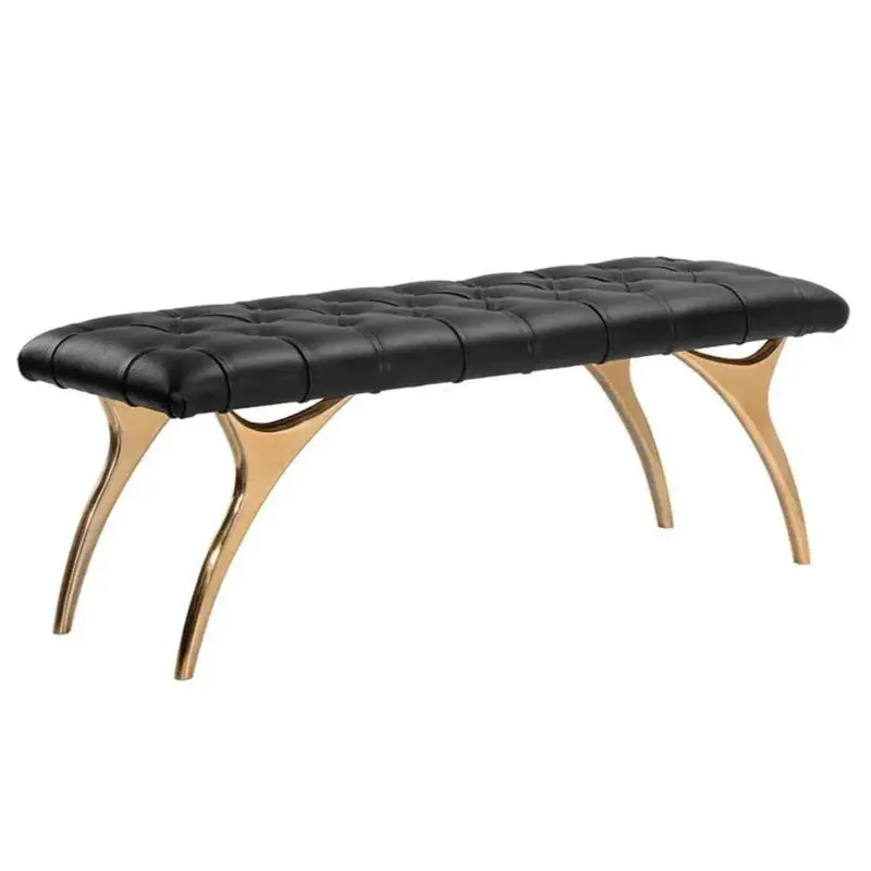 Taylen Leather Backless Seating Bench For Modern Interiors 1