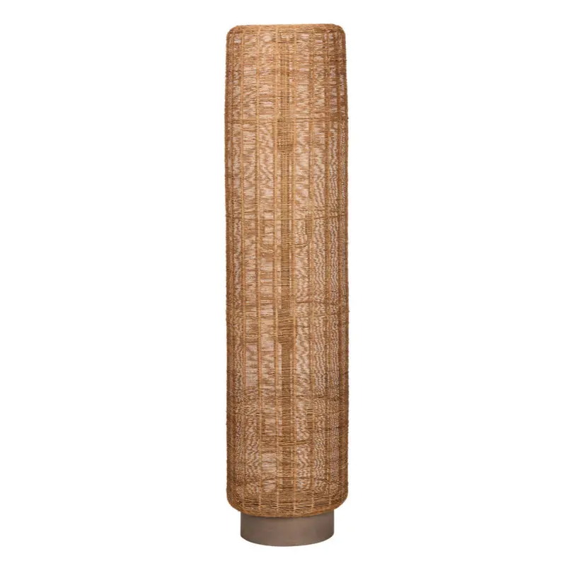 Teague Floor Lamp With Handwoven Raffia Rope Accents 1