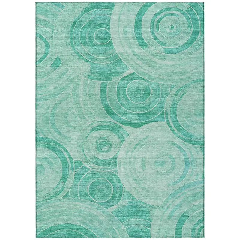 Teal Washable Indoor-Outdoor Area Rug By Jaelain 1