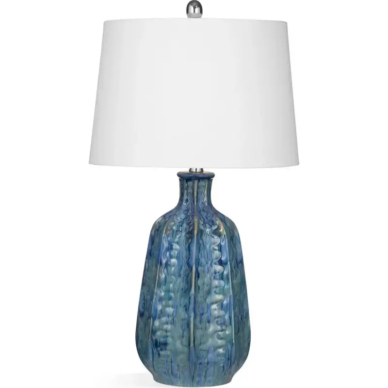 Tee Blue Glazed Ceramic Table Lamp 1