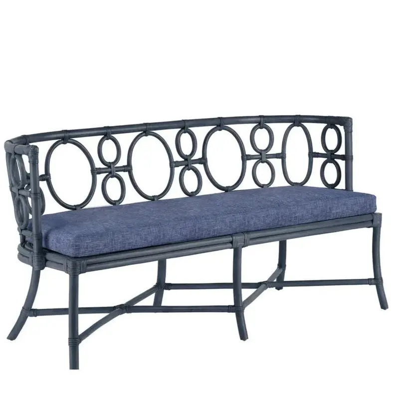 Tegal Navy Bedroom Bench – Performance Fabric Upholstered Seating 1