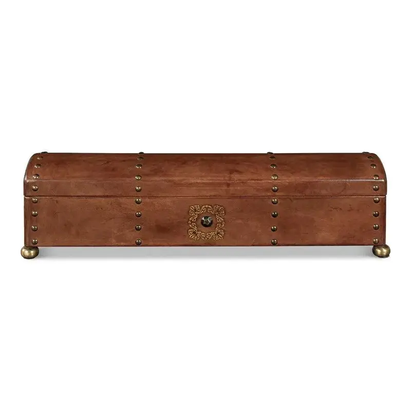 Telescope-Style Decorative Leather Box With Stud Detailing 1