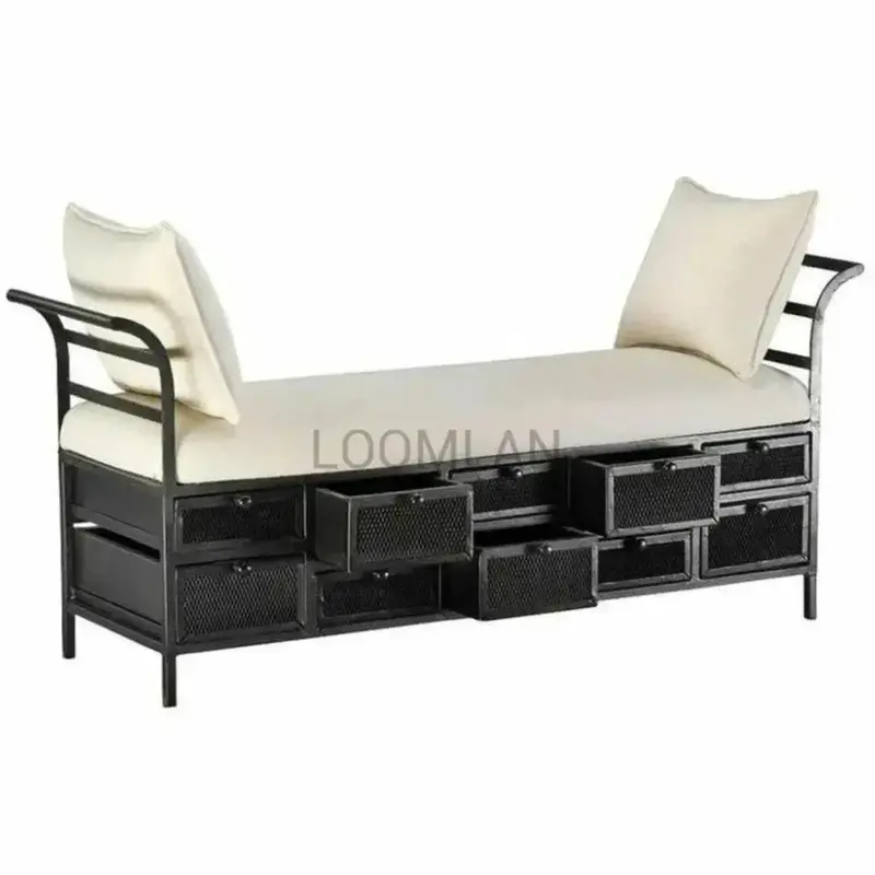 Ten-Drawer Fabric Bedroom Bench – Thantha Design 1