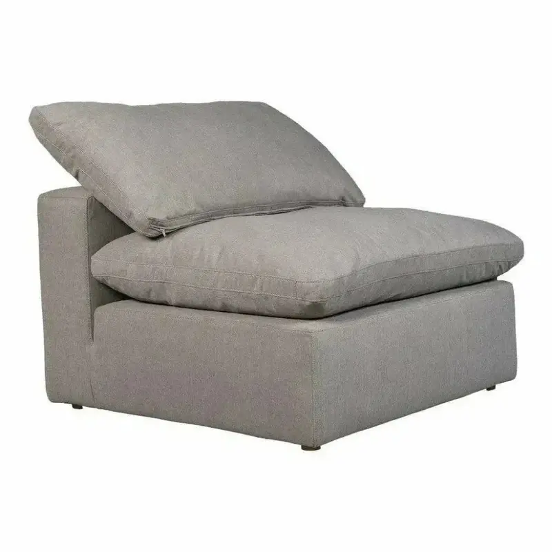 Terra Grey Stain-Resistant Modular Slipper Chair 1