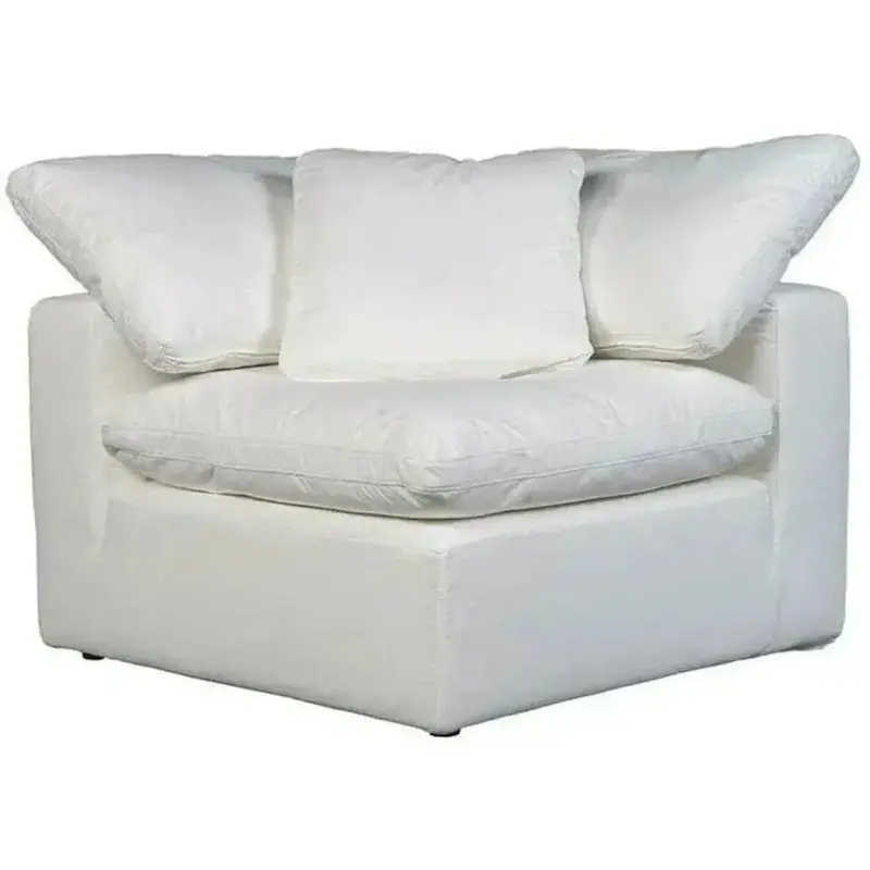 Terra White Stain-Resistant Modular Corner Chair 1