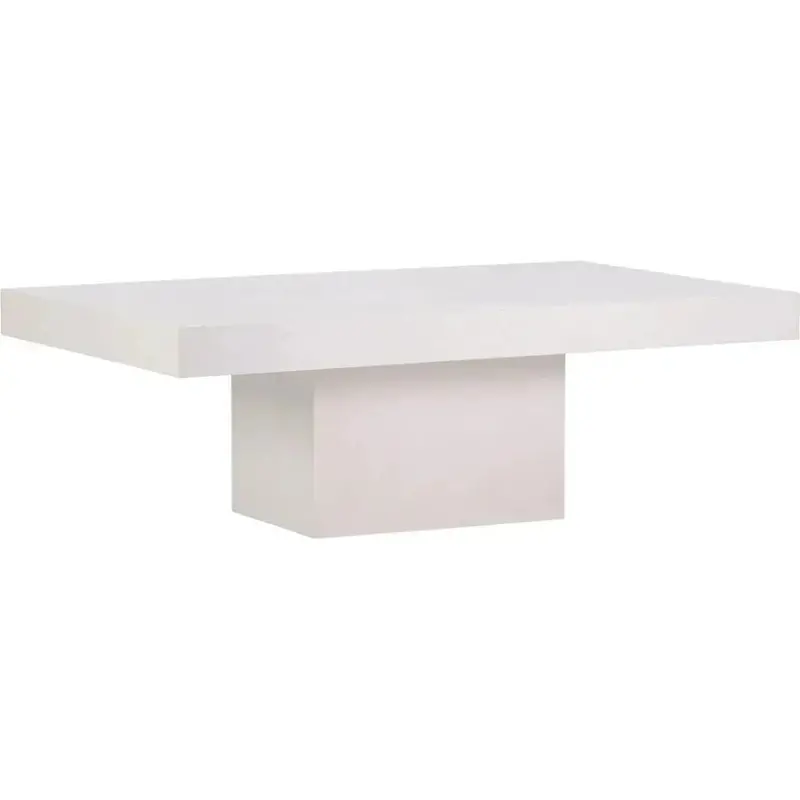 Terrace White Concrete Outdoor Coffee Table 1