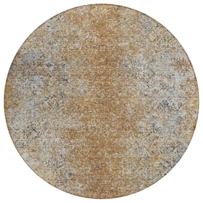 Terracotta Vintage-Style Indoor-Outdoor Area Rug 1