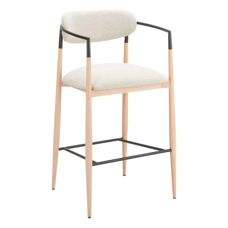 Textured Fabric Barstool – Sleek, Upright Design For High Tables 1