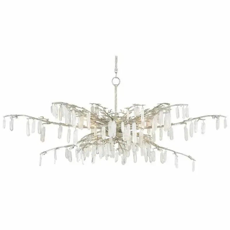 Textured Silver Forest Dawn Aviva Stan Chandelier 1