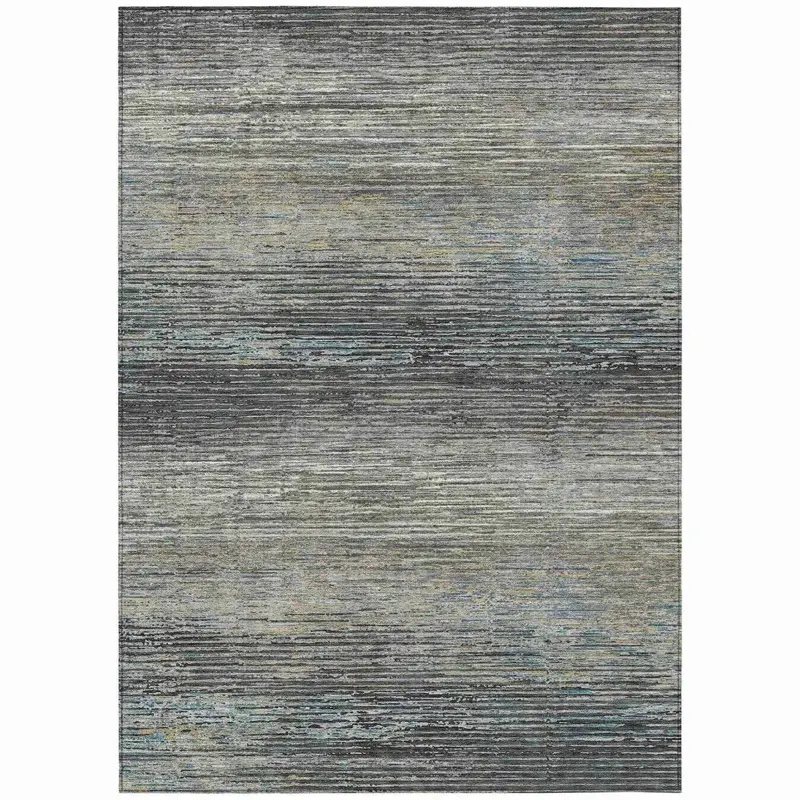 Teya Gray Washable Area Rug – Modern Indoor-Outdoor Floor Cover 2