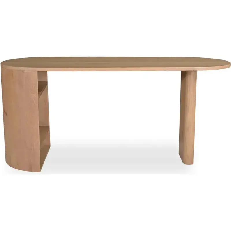 Theo Clean-Lines Natural Wood Desk 1
