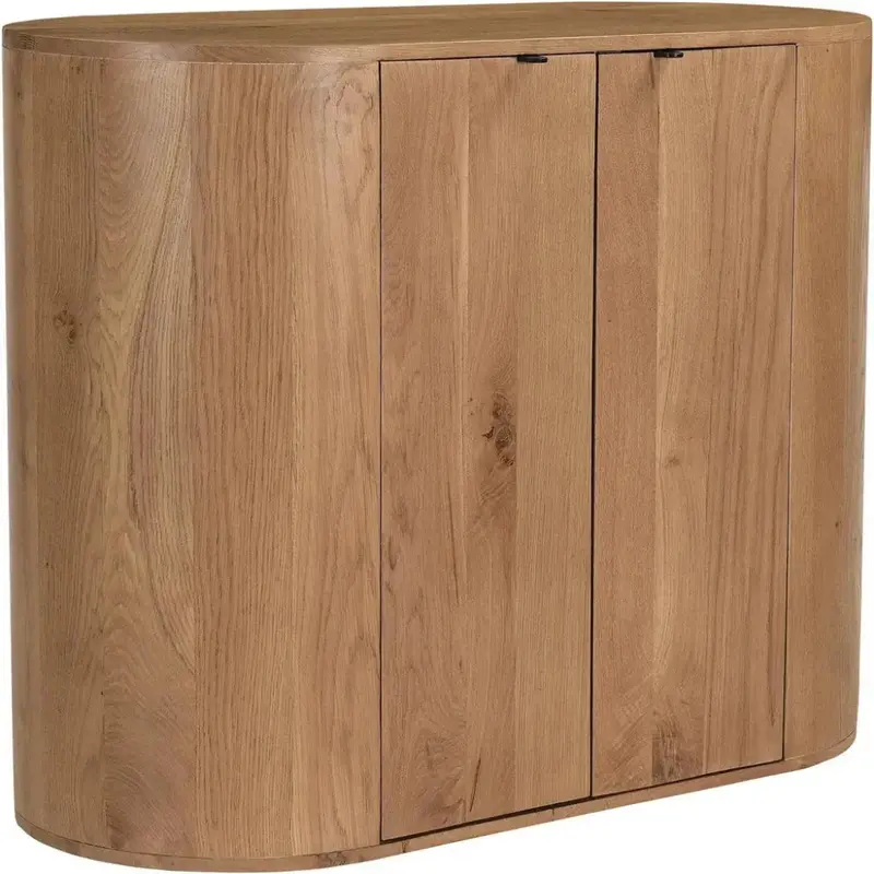 Theo Natural-Finish Wood Storage Cabinet 1