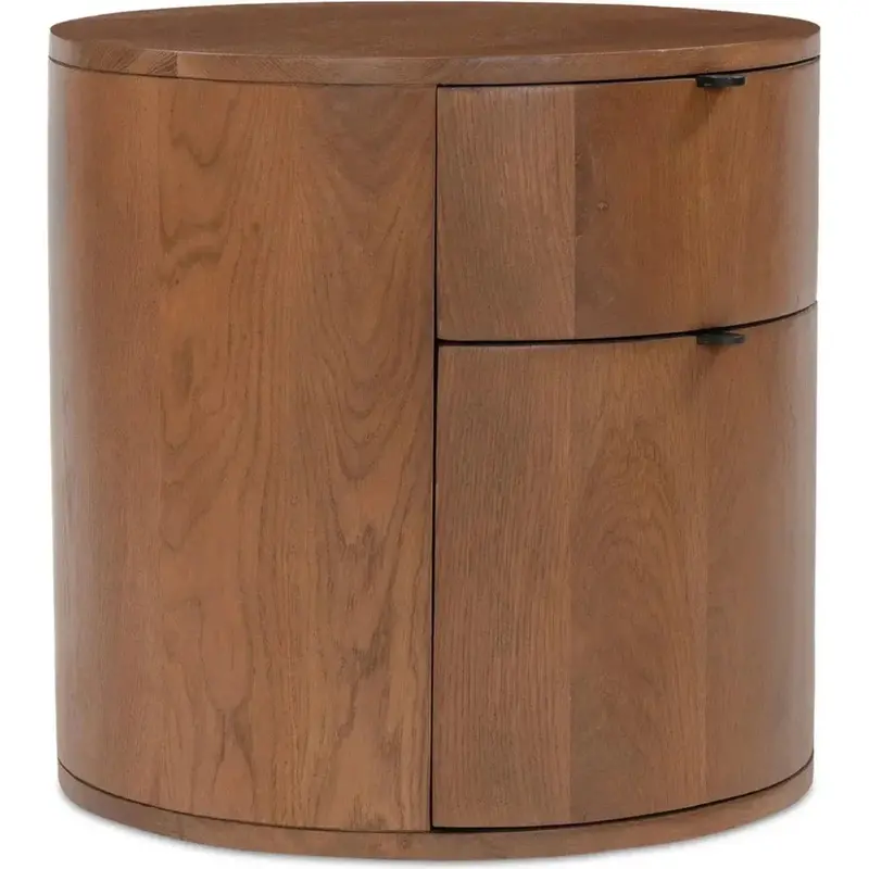 Theo Two-Drawer Wooden Nightstand 1