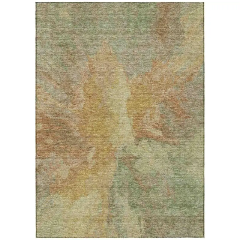 Theodara Aloe Green Washable Indoor/Outdoor Area Rug 2