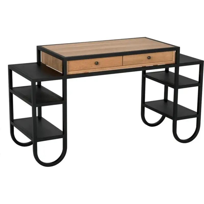 Thomson Industrial Wood-And-Steel Desk 1