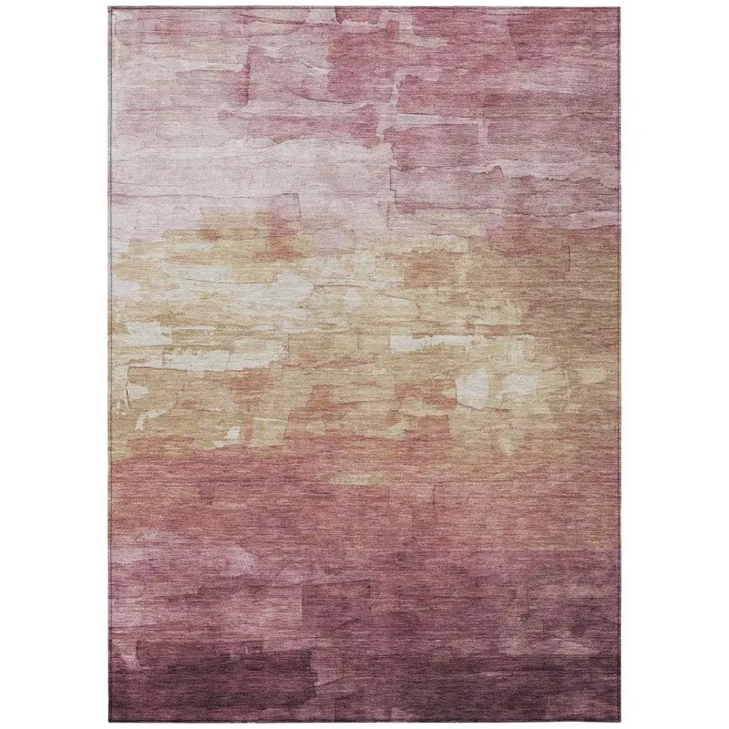 Thornelle Pink Textured Indoor-Outdoor Rug – Sand- And Moisture-Resistant Mat 2