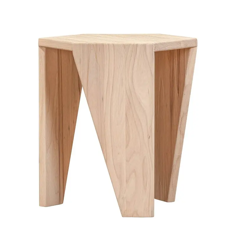 Three-Legged Nordic-Style Wood Side Table 1