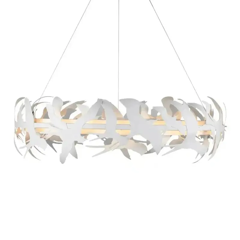 Tijereta Sleek Single-Light White Pendant 1