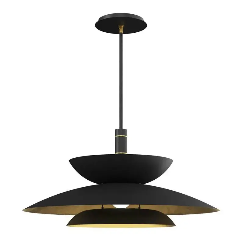 Timea Black And Brass Pendant Light – Sleek Contemporary Fixture 1