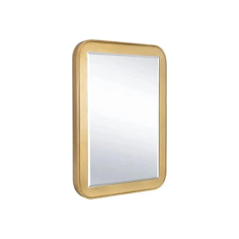 Topanga Beveled Edge Wall Mirror With Hand-Applied Gold Leaf Frame 1