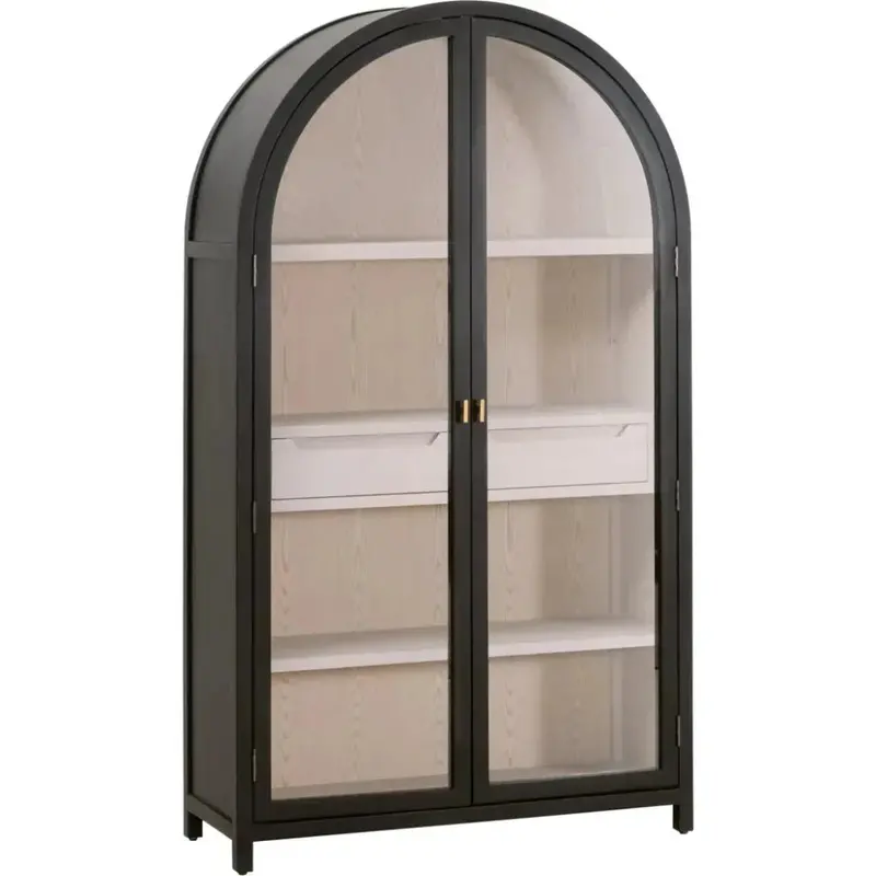 Toulouse Glass-Front Wooden Display Cabinet 1